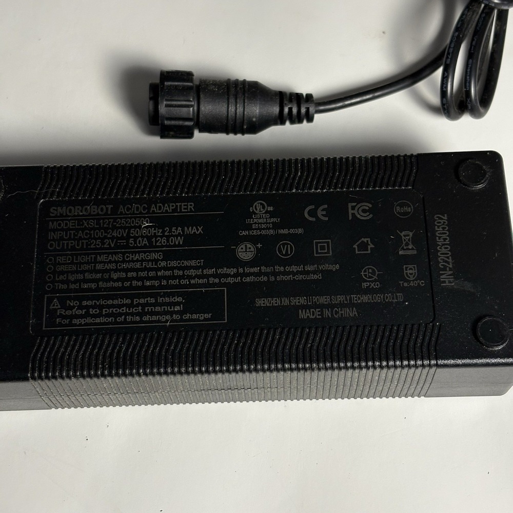 Smorobot AC/DC Adapter 25.2V 5.0A 126W Power Supply XSL127-2520500 Black